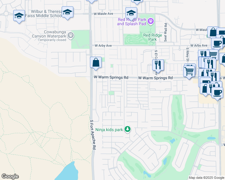 map of restaurants, bars, coffee shops, grocery stores, and more near 9284 Millikan Ave in Las Vegas