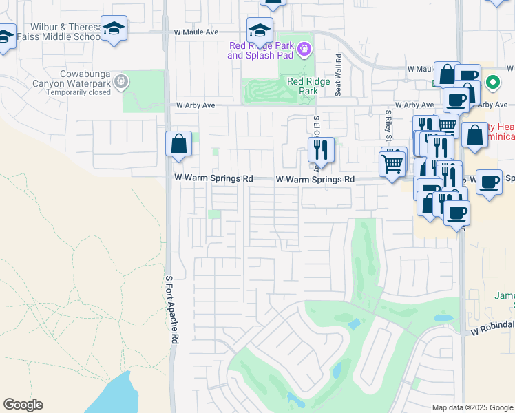 map of restaurants, bars, coffee shops, grocery stores, and more near 9170 Hombard Avenue in Las Vegas