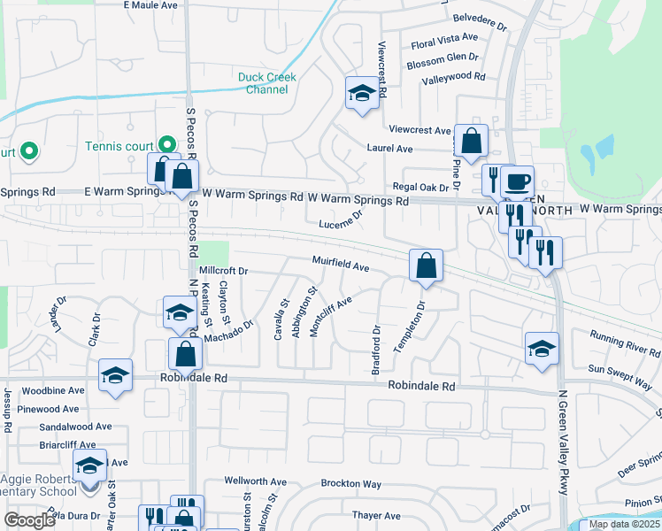 map of restaurants, bars, coffee shops, grocery stores, and more near 380 Abbington St in Henderson