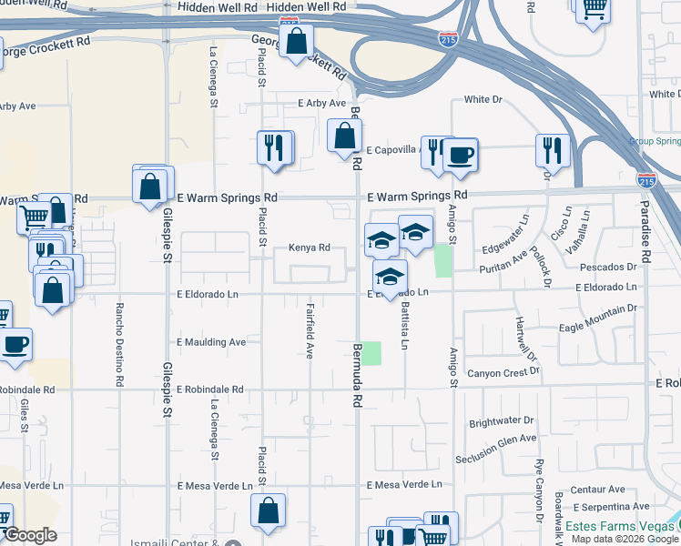 map of restaurants, bars, coffee shops, grocery stores, and more near 7457 Kings Wharf Ln in Las Vegas