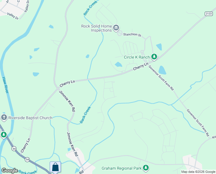 map of restaurants, bars, coffee shops, grocery stores, and more near 1693-1695 Cherry Lane Rd in Haw River