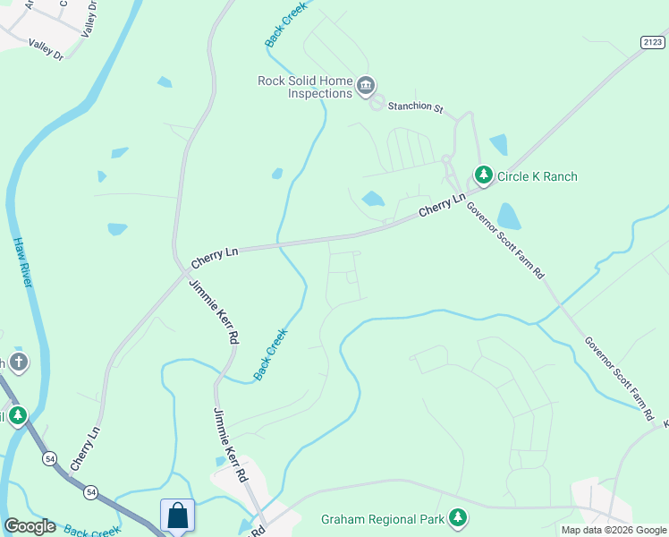 map of restaurants, bars, coffee shops, grocery stores, and more near 1693-1695 Cherry Lane Rd in Haw River