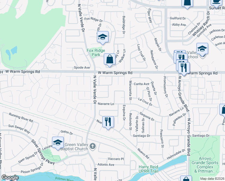 map of restaurants, bars, coffee shops, grocery stores, and more near 1816 Mazzanti Way in Henderson