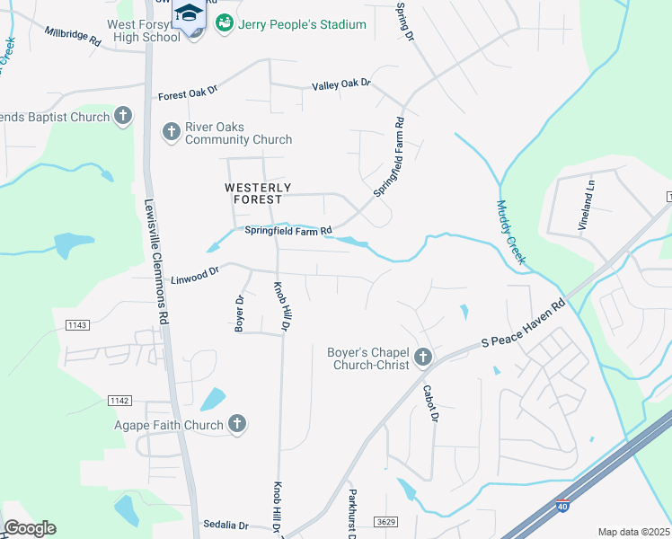 map of restaurants, bars, coffee shops, grocery stores, and more near 828 Newington Drive in Clemmons