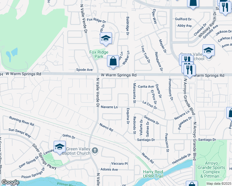 map of restaurants, bars, coffee shops, grocery stores, and more near 1816 Mazzanti Way in Henderson
