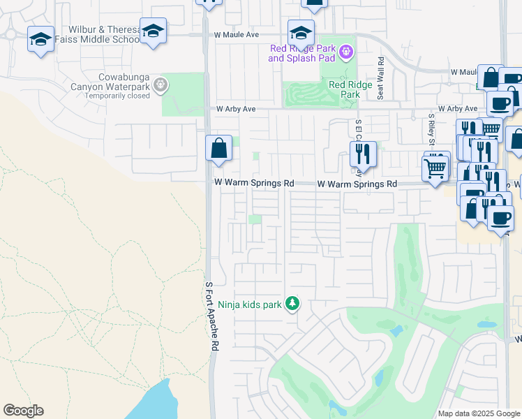 map of restaurants, bars, coffee shops, grocery stores, and more near 9284 Millikan Avenue in Las Vegas