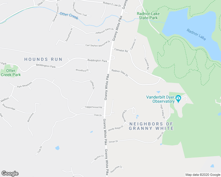 map of restaurants, bars, coffee shops, grocery stores, and more near 5508 Granny White Pike in Brentwood