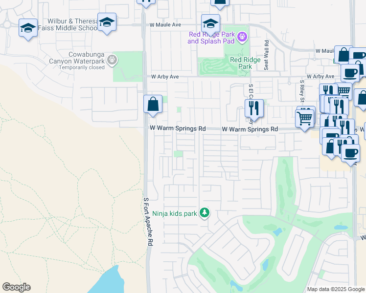 map of restaurants, bars, coffee shops, grocery stores, and more near 9284 Millikan Avenue in Las Vegas