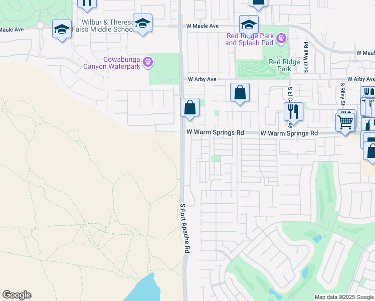 map of restaurants, bars, coffee shops, grocery stores, and more near 7387 Rainford Street in Las Vegas