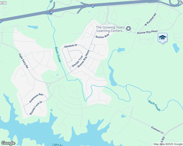 map of restaurants, bars, coffee shops, grocery stores, and more near 1902 Tweed Lane in Burlington