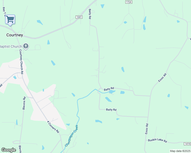map of restaurants, bars, coffee shops, grocery stores, and more near 3505 Snoopy Lane in Yadkinville