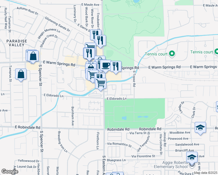 map of restaurants, bars, coffee shops, grocery stores, and more near in Clark County