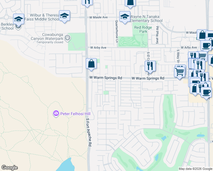 map of restaurants, bars, coffee shops, grocery stores, and more near 9289 Nerone Avenue in Las Vegas