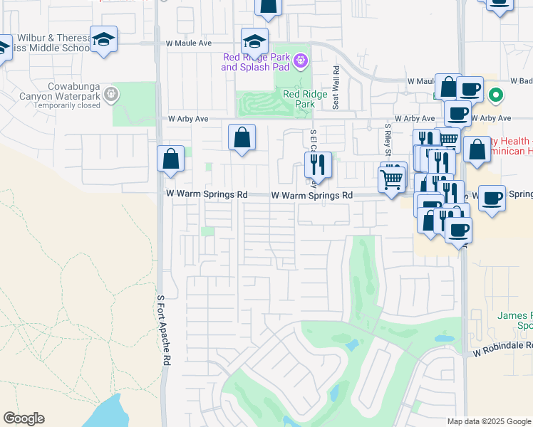 map of restaurants, bars, coffee shops, grocery stores, and more near 9123 Hilverson Avenue in Las Vegas