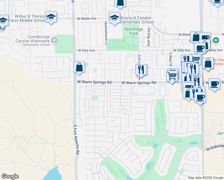 map of restaurants, bars, coffee shops, grocery stores, and more near 9152 Hombard Avenue in Las Vegas