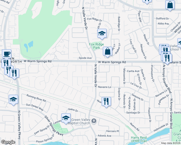 map of restaurants, bars, coffee shops, grocery stores, and more near 1933 Magnolia Drive in Henderson