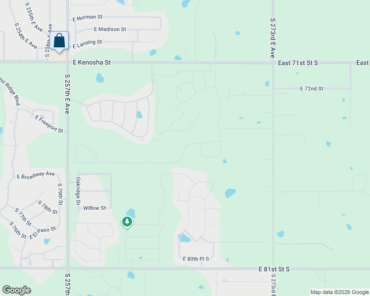 map of restaurants, bars, coffee shops, grocery stores, and more near 317 North 87th street in Broken Arrow