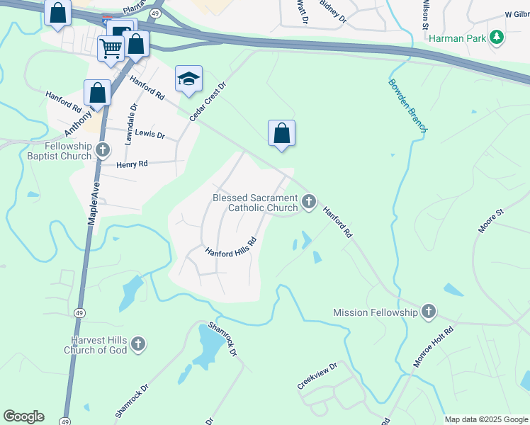 Hanford Hills Road, Burlington NC Walk Score