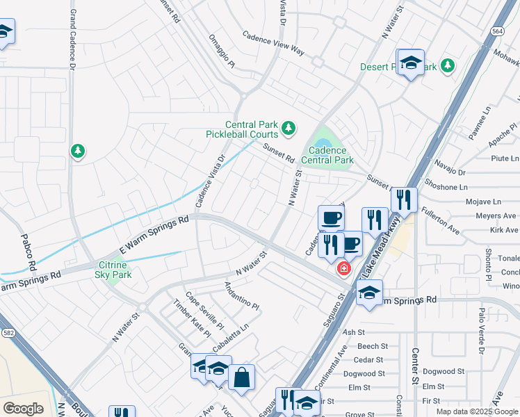 map of restaurants, bars, coffee shops, grocery stores, and more near 358 Mezzaforte Street in Henderson
