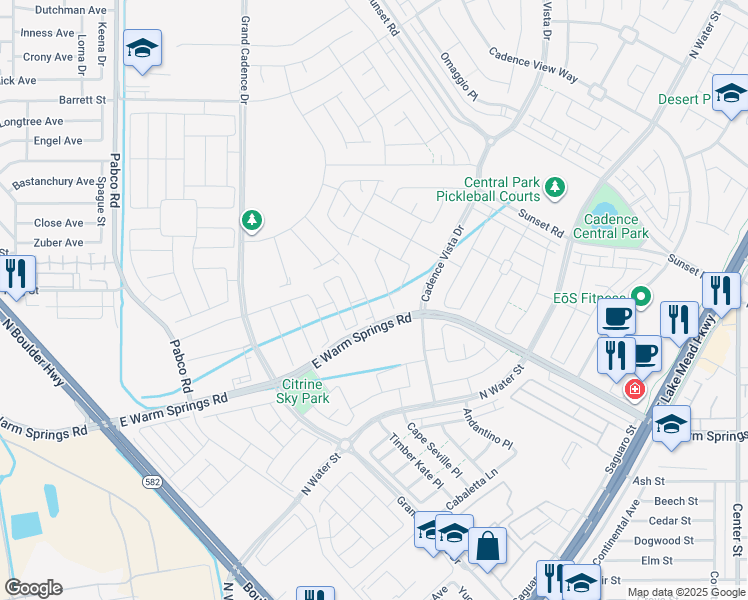 map of restaurants, bars, coffee shops, grocery stores, and more near 329 Silva Place in Henderson