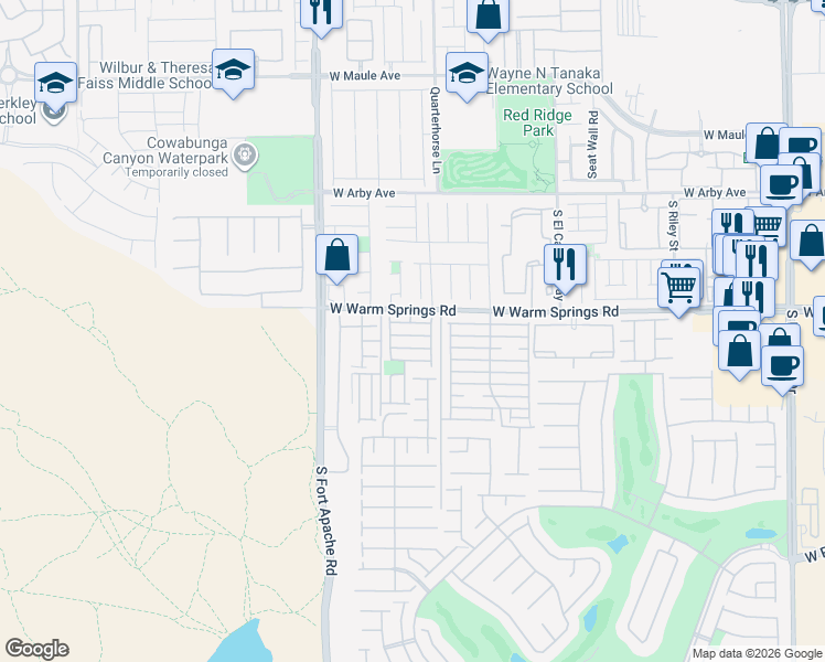 map of restaurants, bars, coffee shops, grocery stores, and more near 9240 Nerone Avenue in Las Vegas