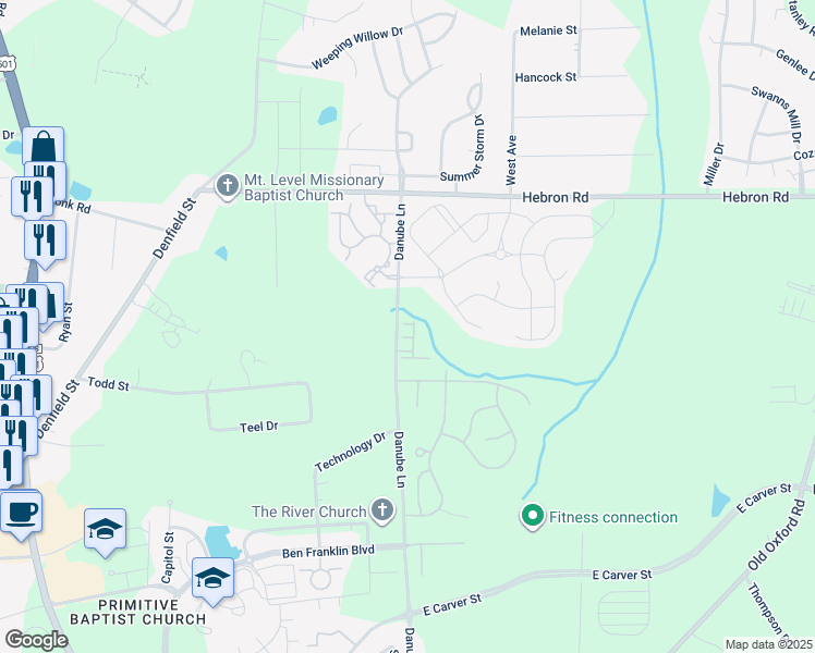 map of restaurants, bars, coffee shops, grocery stores, and more near 1014 Briar Rose Lane in Durham
