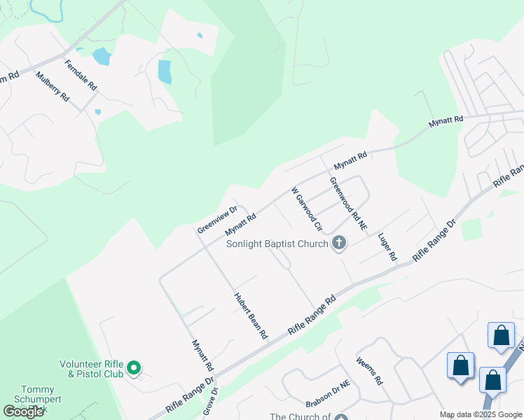 map of restaurants, bars, coffee shops, grocery stores, and more near 2811 Mynatt Road in Knoxville