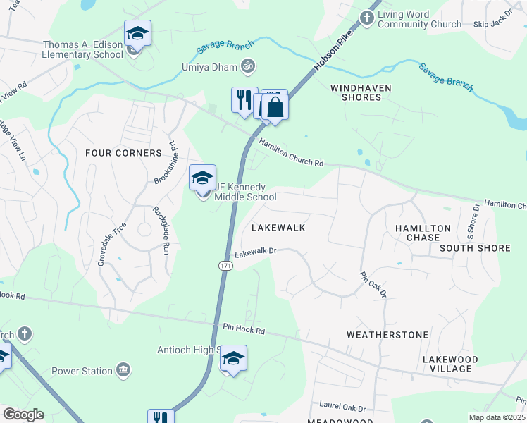 map of restaurants, bars, coffee shops, grocery stores, and more near 1304 Maritime Port in Nashville