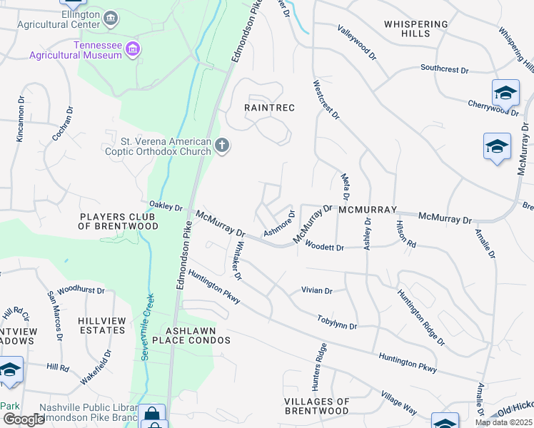 map of restaurants, bars, coffee shops, grocery stores, and more near 1312 Crown Point Place in Nashville