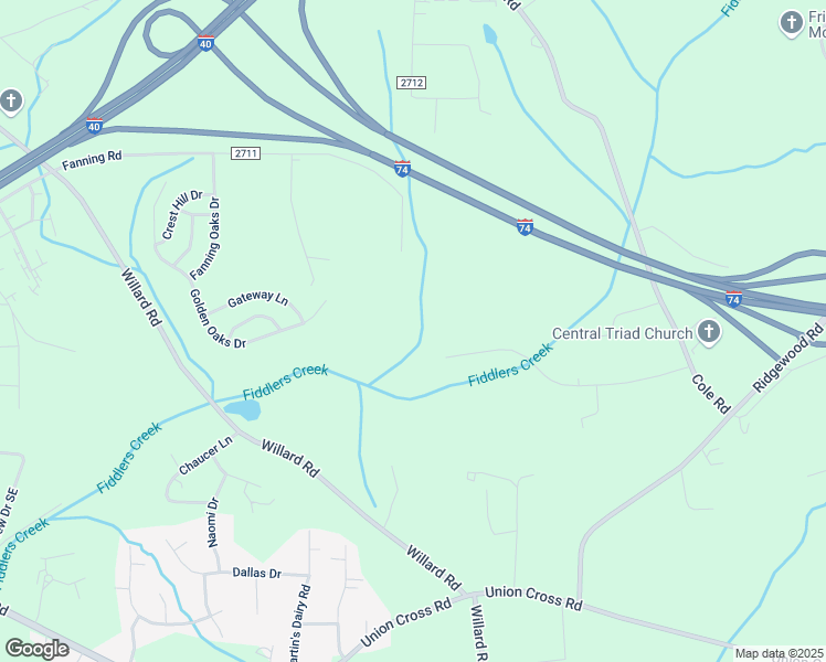 map of restaurants, bars, coffee shops, grocery stores, and more near 3100 Centre Park Boulevard in Winston-Salem