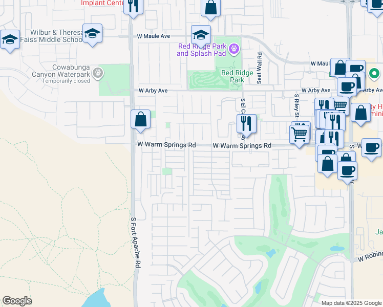 map of restaurants, bars, coffee shops, grocery stores, and more near 7325 Ringquist Street in Las Vegas