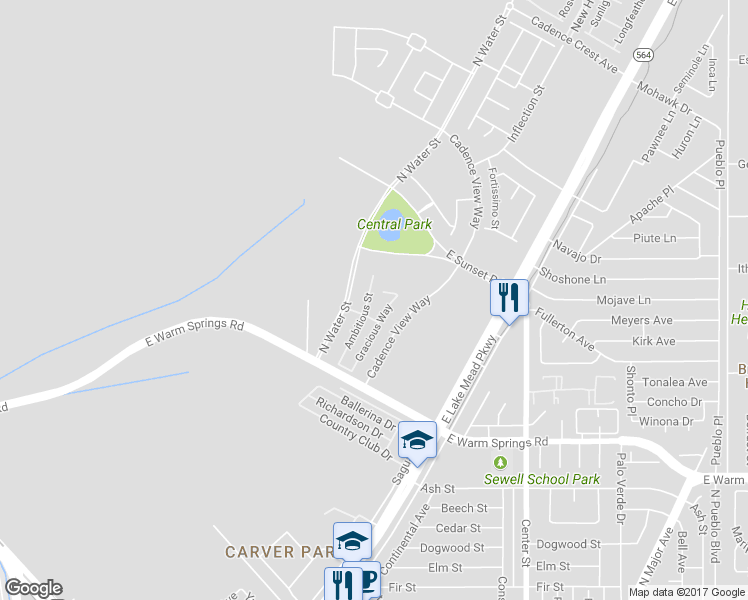 map of restaurants, bars, coffee shops, grocery stores, and more near 388 Ambitious Street in Henderson