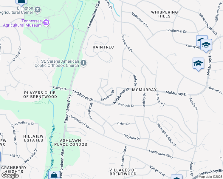 map of restaurants, bars, coffee shops, grocery stores, and more near 648 McMurray Drive in Nashville