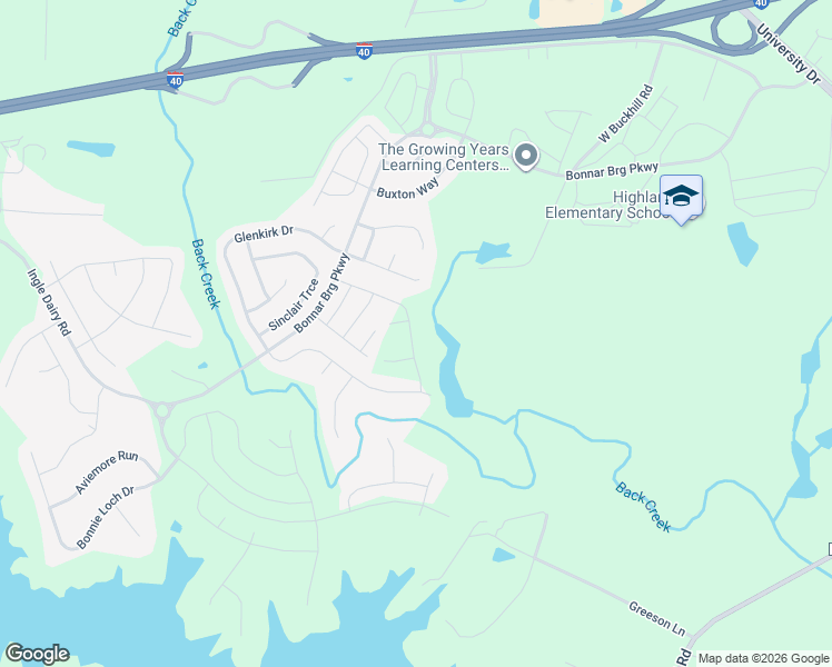 map of restaurants, bars, coffee shops, grocery stores, and more near 3334 Castlerock Drive in Burlington