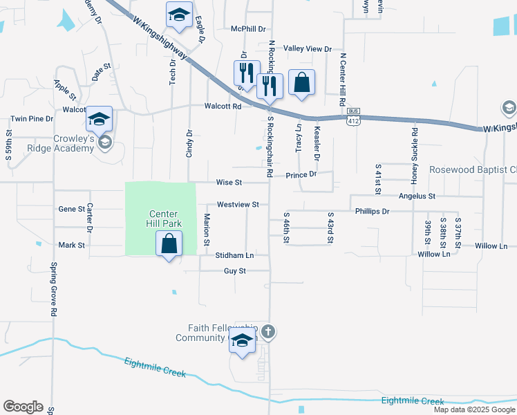 map of restaurants, bars, coffee shops, grocery stores, and more near 4702 Westview Drive in Paragould
