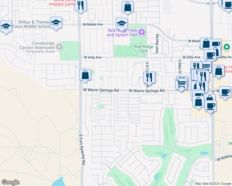 map of restaurants, bars, coffee shops, grocery stores, and more near 9198 Glennon Avenue in Las Vegas