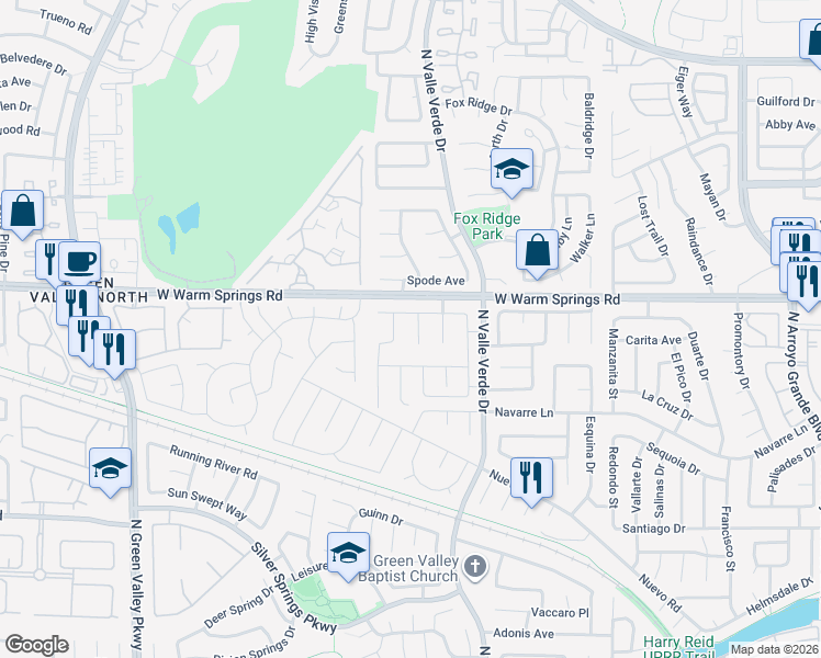 map of restaurants, bars, coffee shops, grocery stores, and more near 395 Chadwick Circle in Henderson