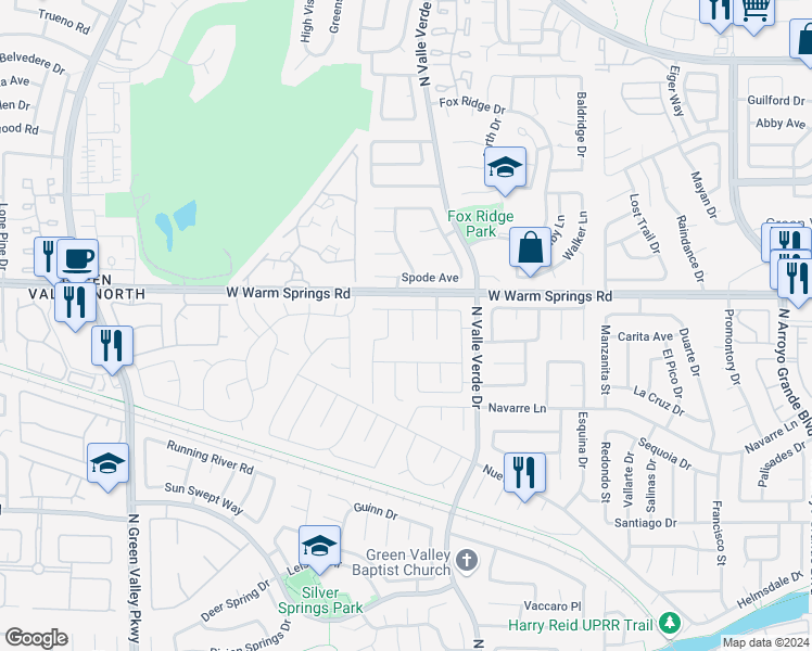 map of restaurants, bars, coffee shops, grocery stores, and more near 395 Chadwick Circle in Henderson