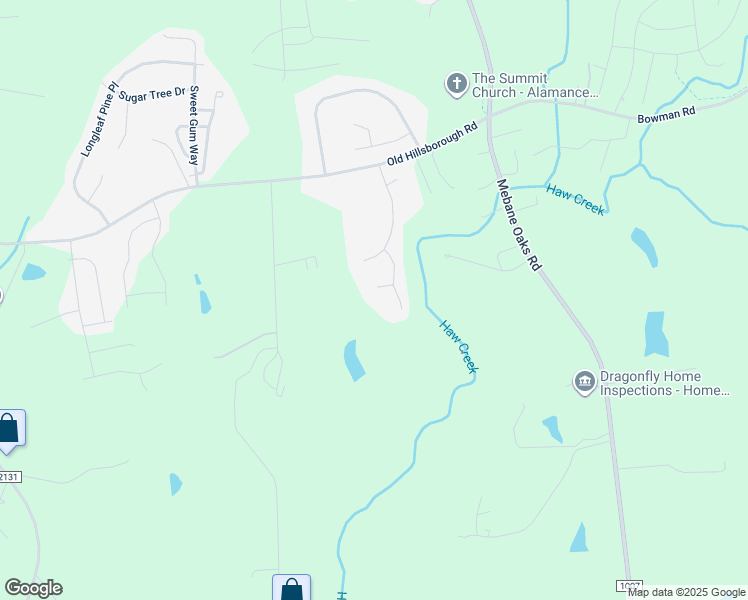 map of restaurants, bars, coffee shops, grocery stores, and more near 3922 Grace Meadow Court in Mebane