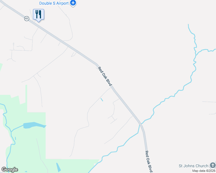 map of restaurants, bars, coffee shops, grocery stores, and more near 8469-8473 Red Oak Boulevard in Red Oak