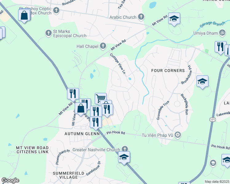 map of restaurants, bars, coffee shops, grocery stores, and more near 813 Bradburn Village Way in Nashville