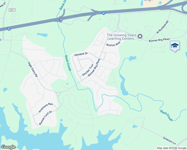 map of restaurants, bars, coffee shops, grocery stores, and more near 1954 Tweed Lane in Burlington