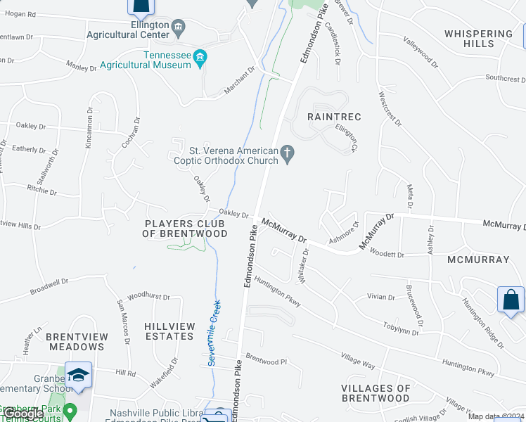 map of restaurants, bars, coffee shops, grocery stores, and more near 5324 Edmondson Pike in Nashville