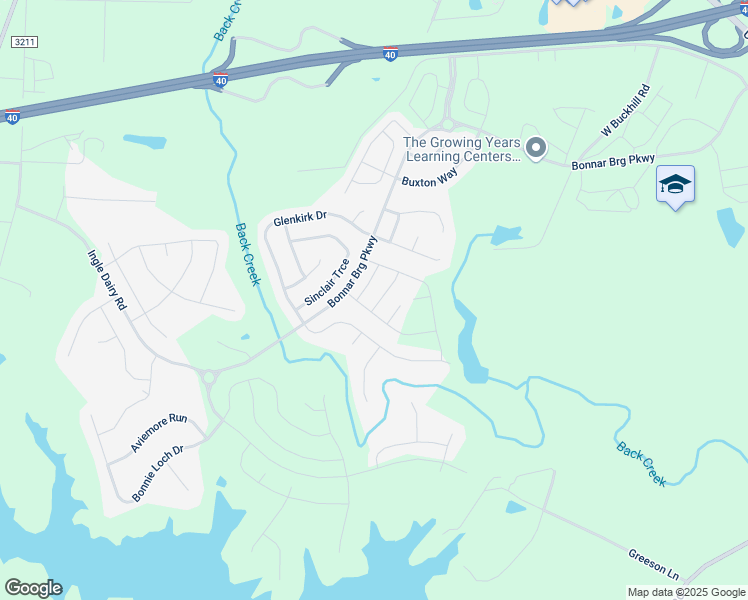 map of restaurants, bars, coffee shops, grocery stores, and more near 4112 Gilchrist Drive in Burlington