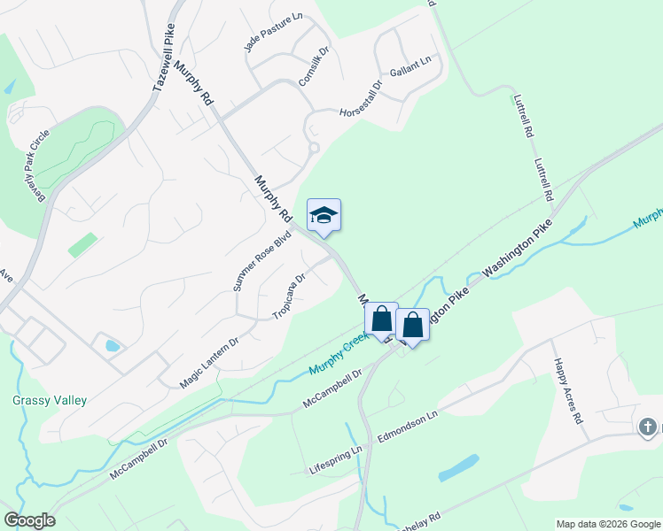 map of restaurants, bars, coffee shops, grocery stores, and more near 4526 Linton Rose Lane in Knoxville