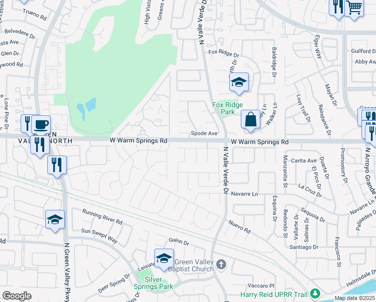 map of restaurants, bars, coffee shops, grocery stores, and more near 398 Rushing Creek Court in Henderson