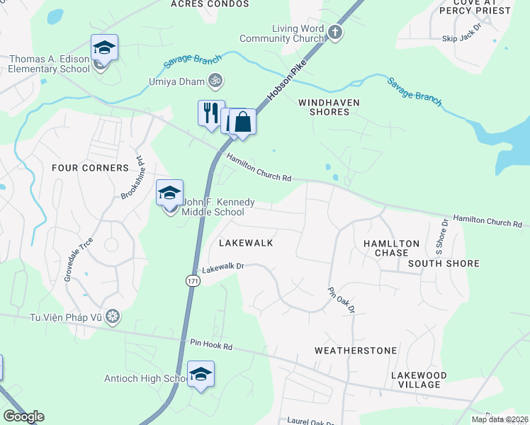 map of restaurants, bars, coffee shops, grocery stores, and more near 1336 Maritime Port in Nashville