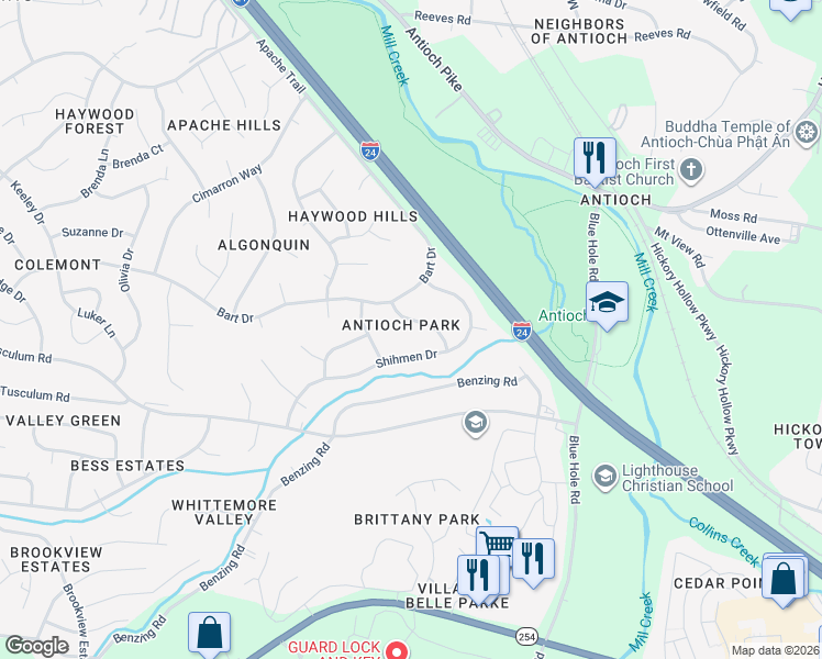 map of restaurants, bars, coffee shops, grocery stores, and more near 113 Tomarand Road in Nashville