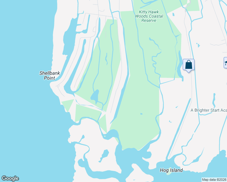 map of restaurants, bars, coffee shops, grocery stores, and more near 3944 Tarkle Ridge Drive in Kitty Hawk