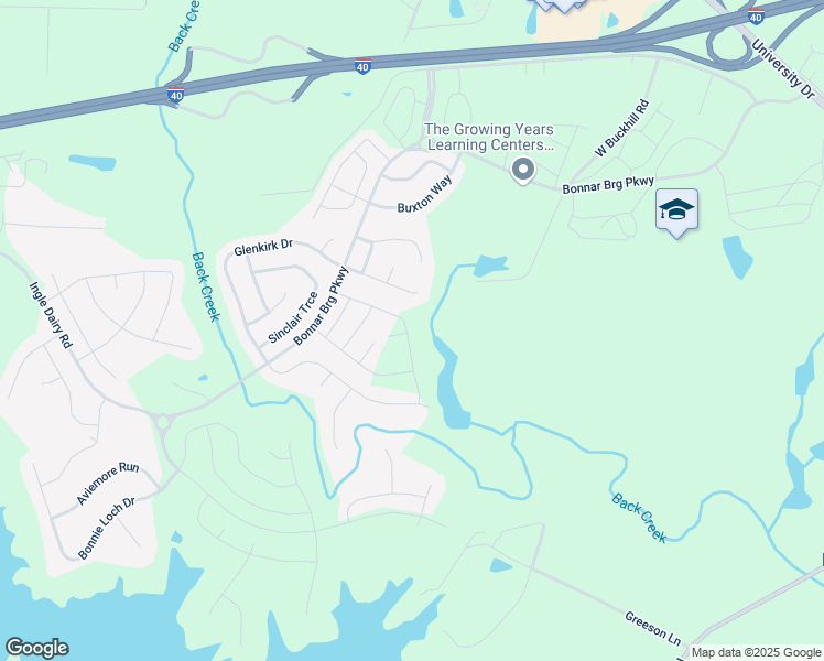 map of restaurants, bars, coffee shops, grocery stores, and more near 3296 Castlerock Drive in Burlington